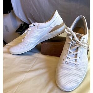Women's ECCO Hybrid Tray Golf Shoes- White Leather- Size 11